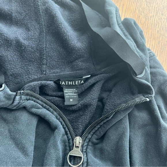 Athleta Balance Sweatshirt Black Zip-Up Hoodie Size Medium - Picture 6 of 9